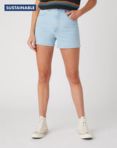 DAMSKIE SZORTY JEANSOWE WRANGLER MOM SHORT CLOUD NINE W22D-ZH-25E 112127804